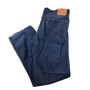 Levi's 514 Straight Fit Jeans Mens 36x32 Dark Wash Denim 100% Cotton